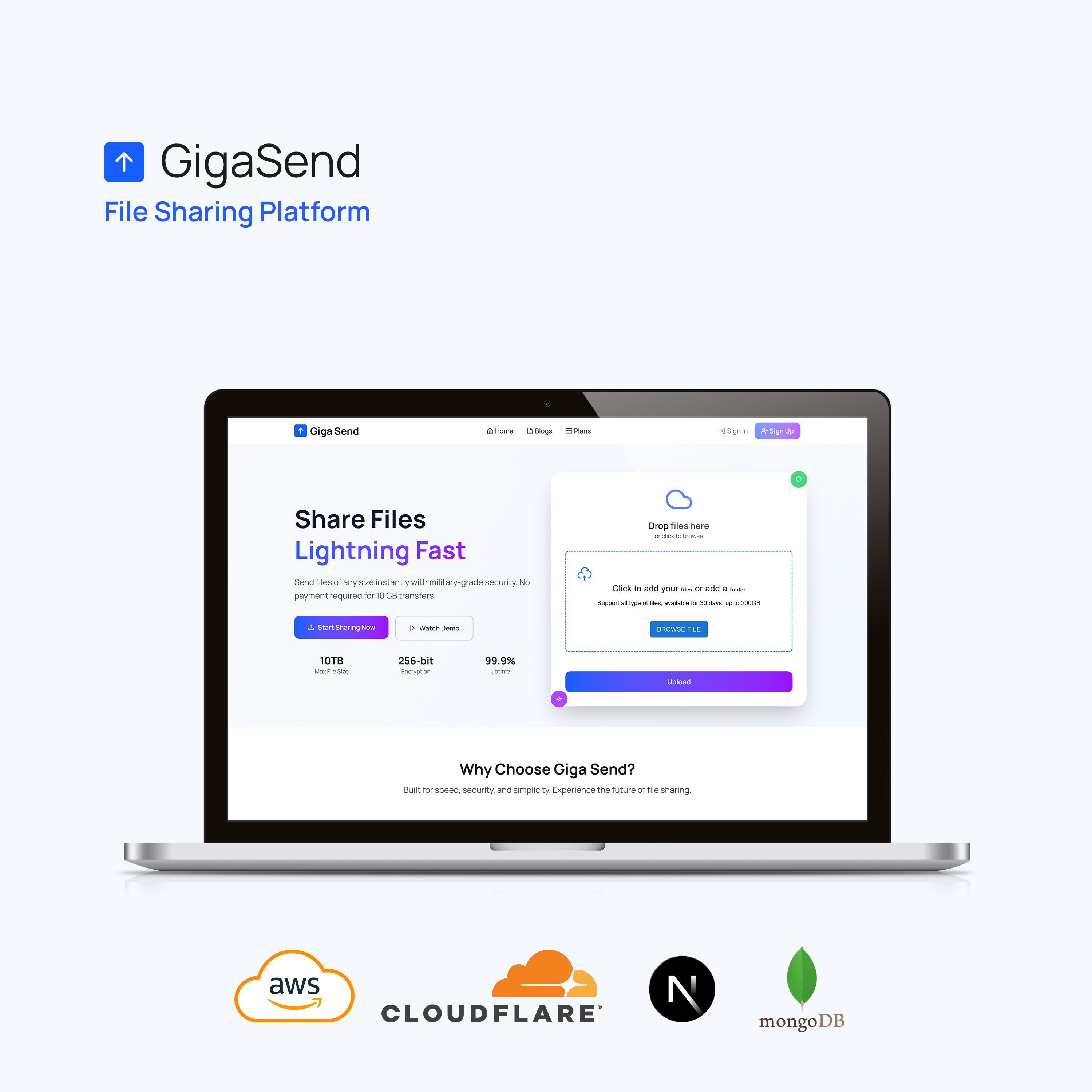 GigaSend | File sharing platform